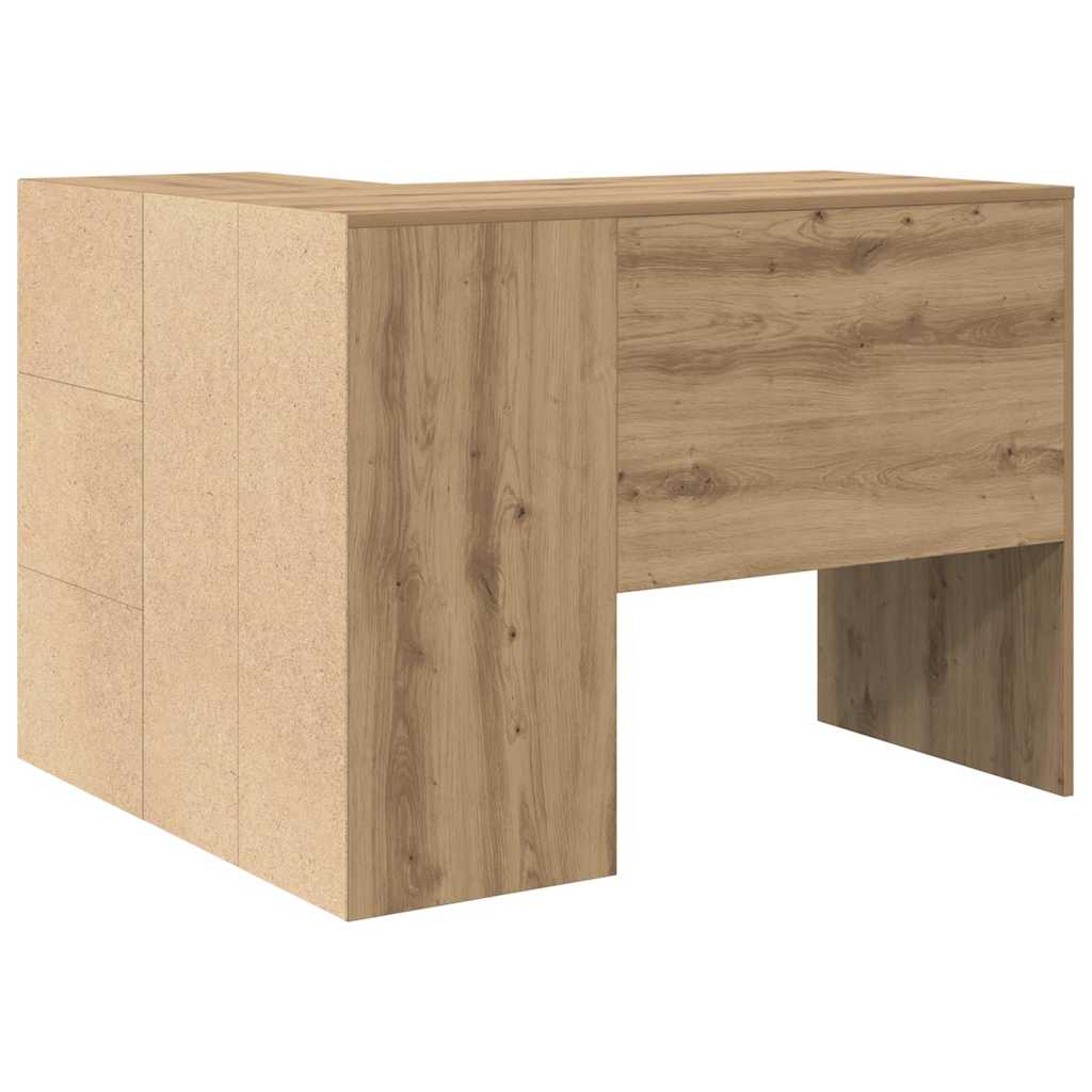 Hjørneskrivebord med skuffe Artisan Egetræ 102 x 88 x 75 cm