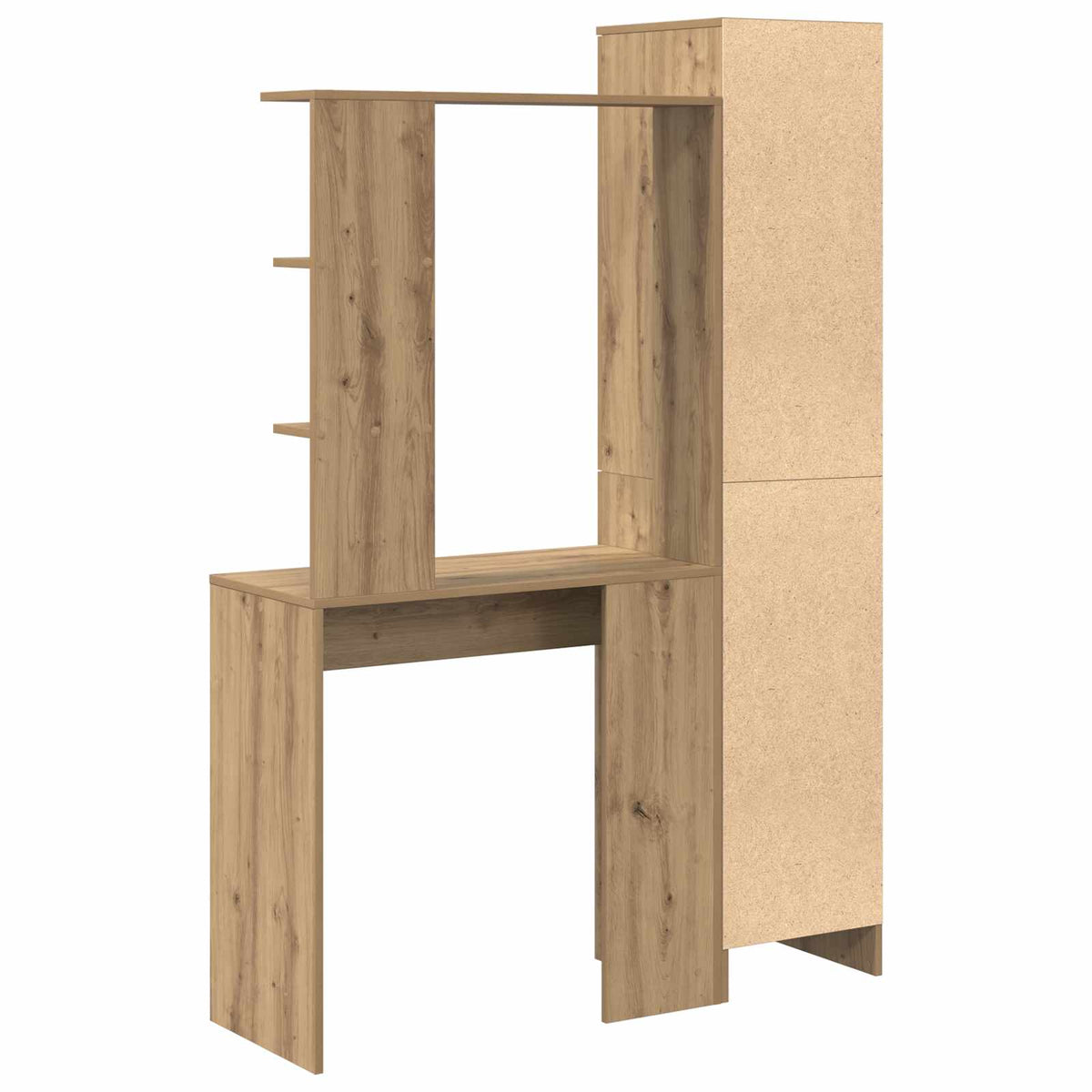 Bord med hylde med opbevaring med dør 2 stk. Artisan Egetræ