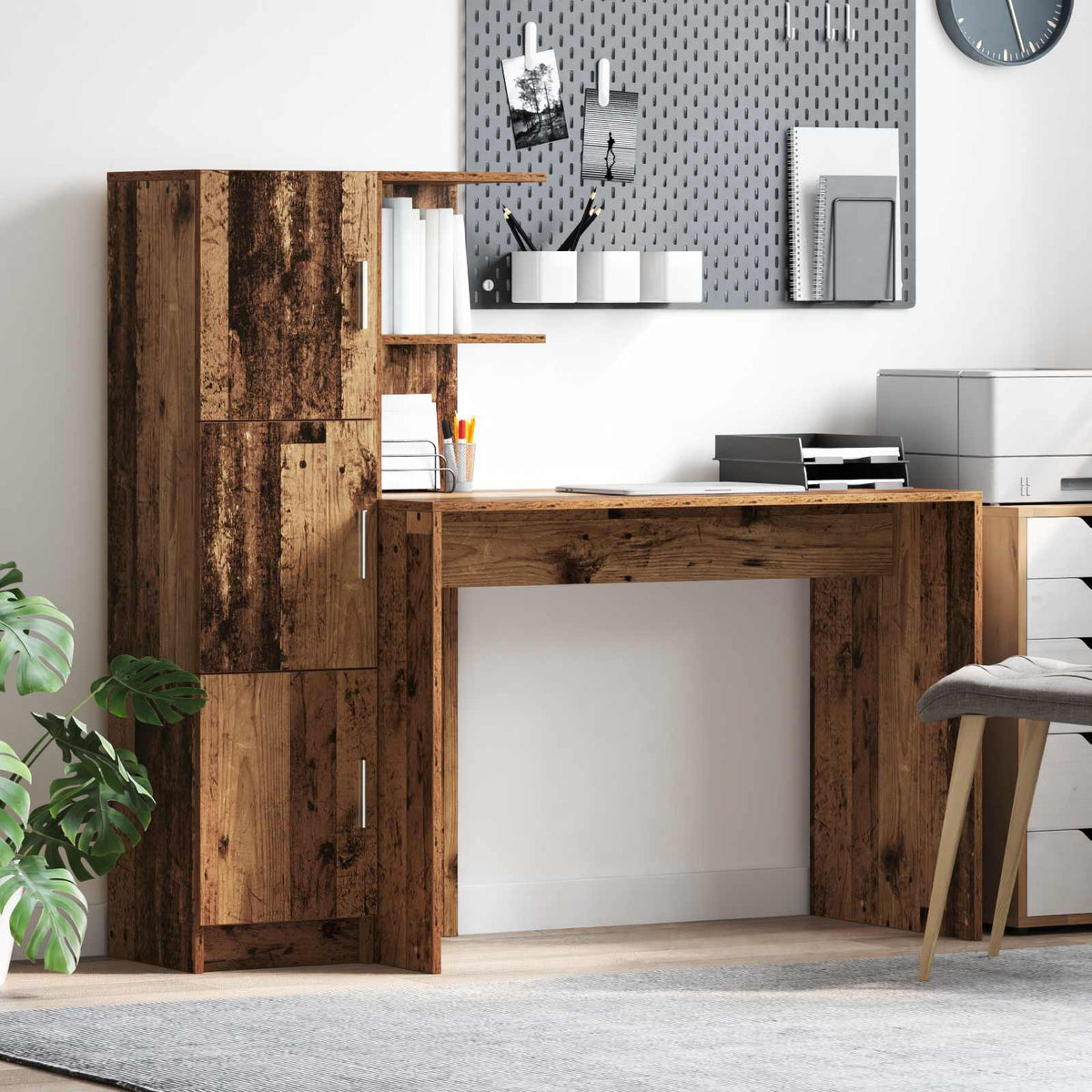 Bord Gammelt træ 133,5 x 50 x 124 cm 2 stk.