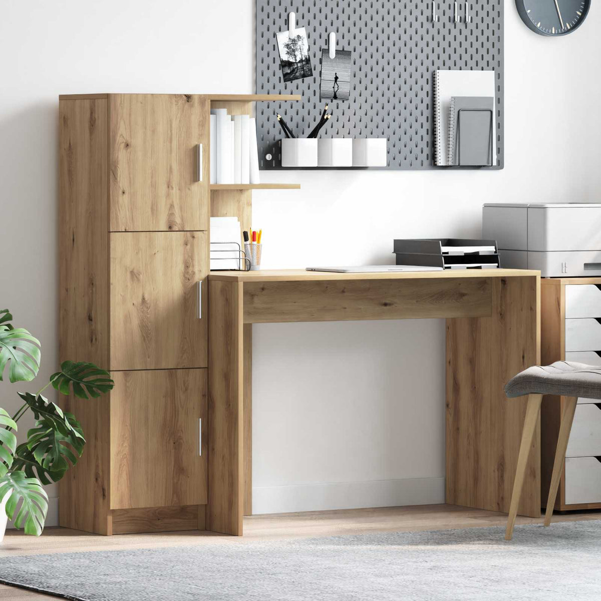 Bord Artisan Egetræ 133,5 x 50 x 124 cm 2 stk.