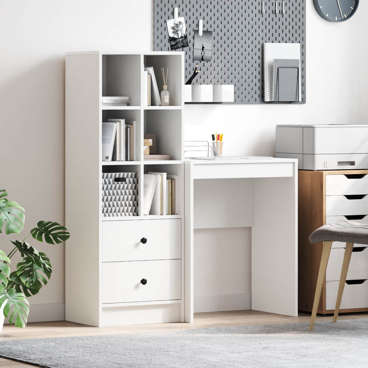 Bord Hvid 105,5 x 34 x 127 cm 2 stk.