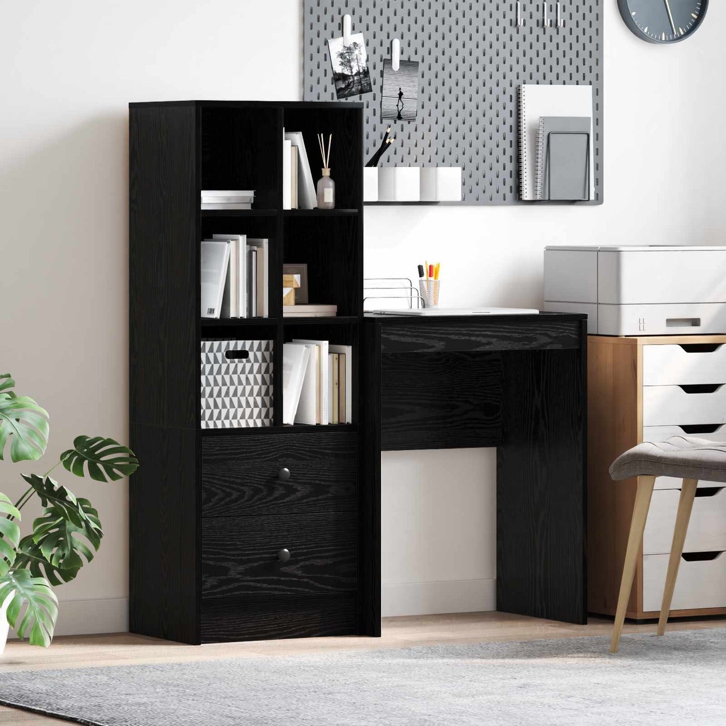 Bord Sort eg 105,5 x 34 x 127 cm 2 stk.