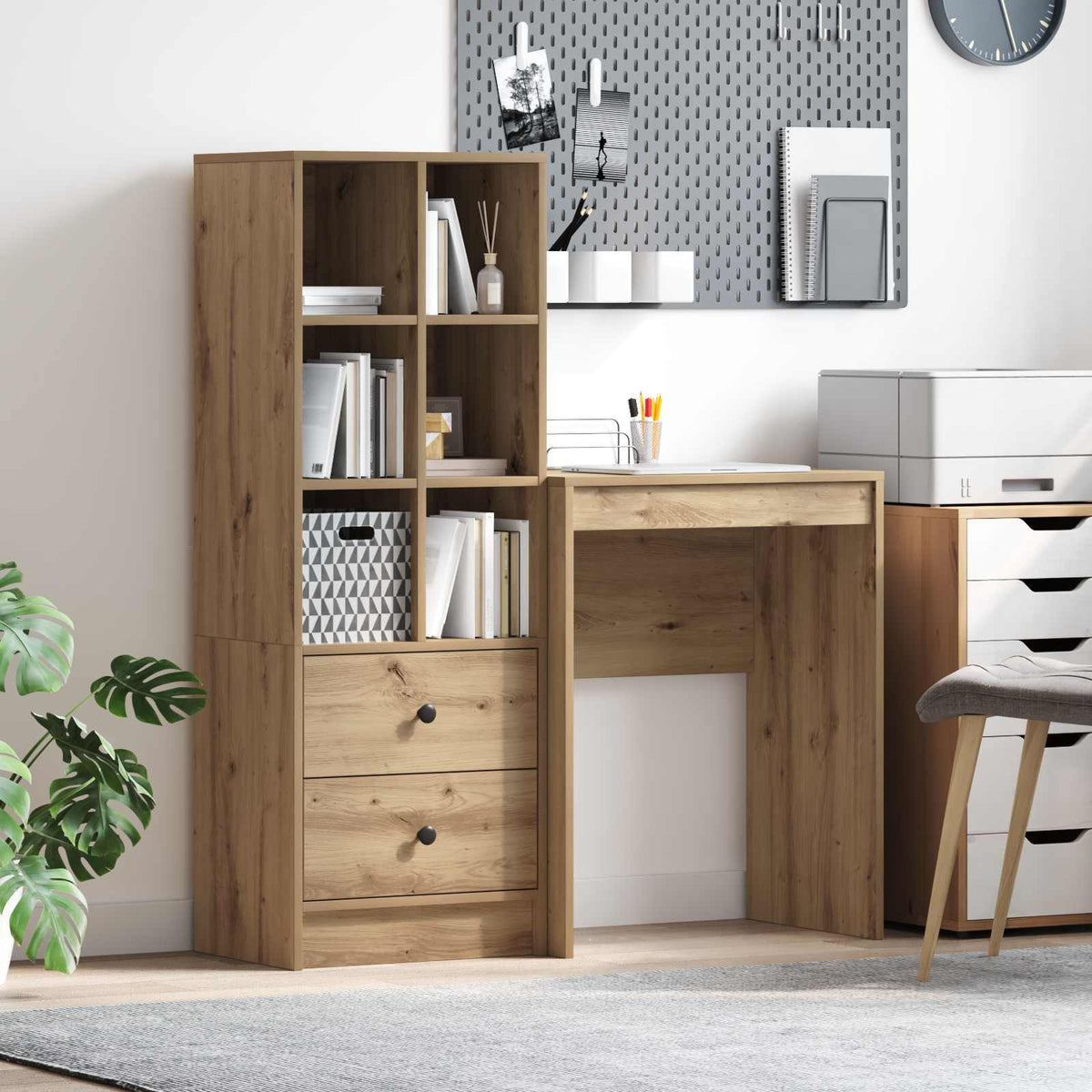 Bord Artisan Egetræ 105,5 x 34 x 127 cm 2 stk.