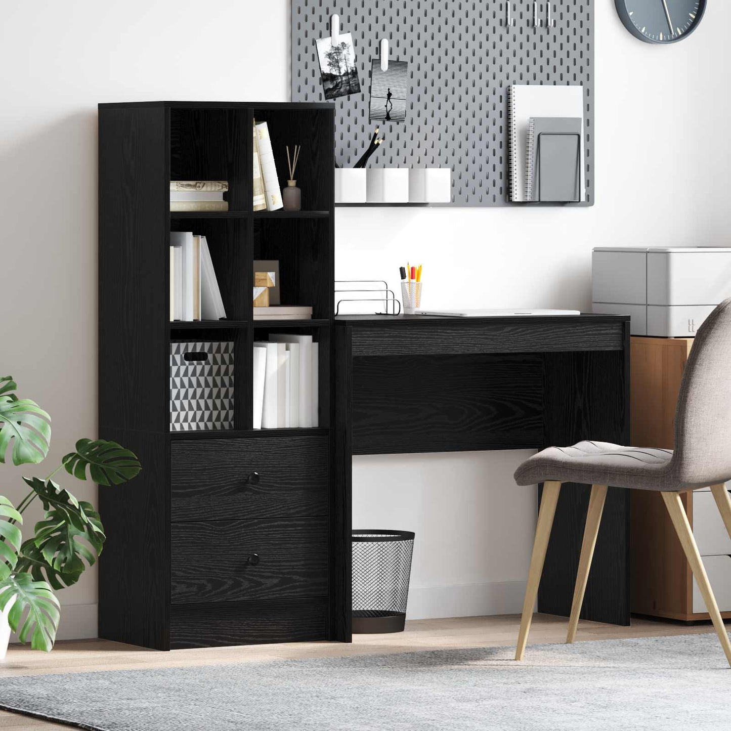 Bord Sort eg 125,5 x 40 x 127 cm 2 stk.
