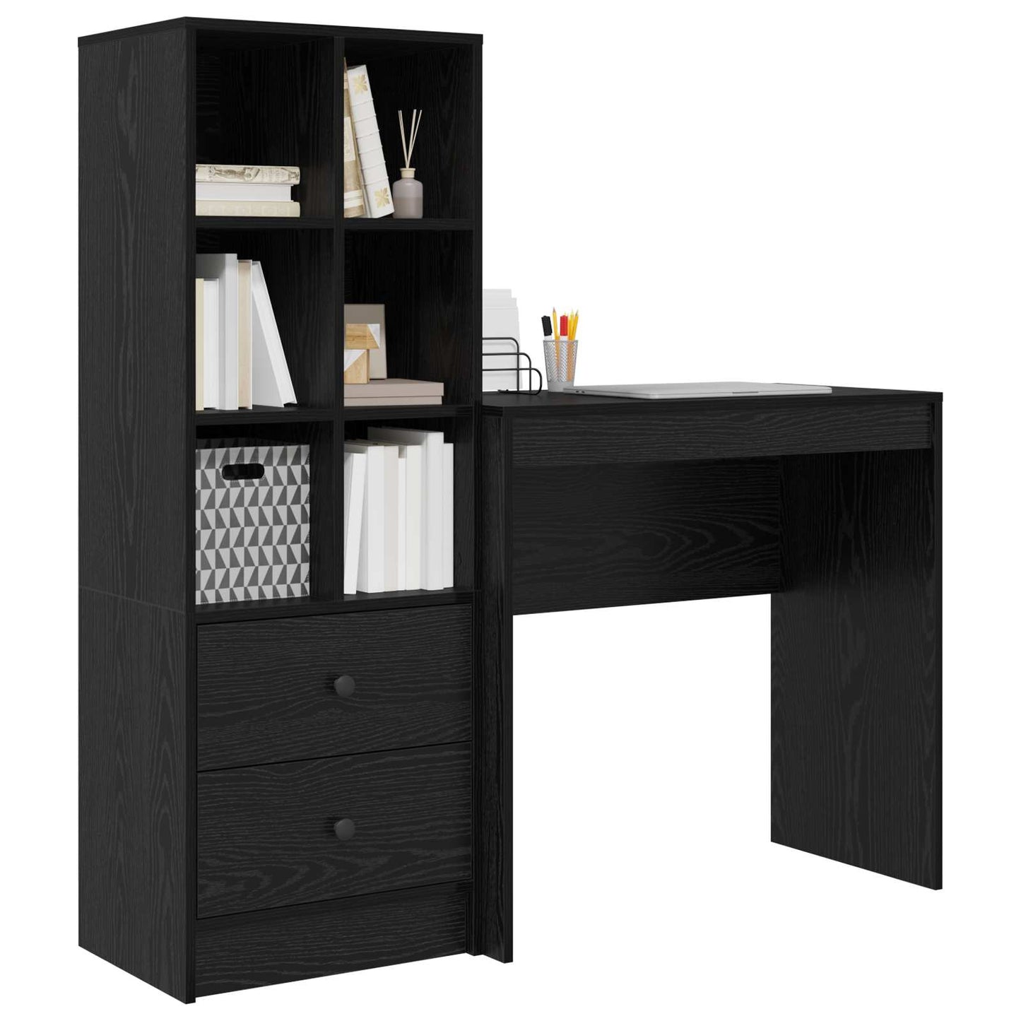 Bord Sort eg 125,5 x 40 x 127 cm 2 stk.