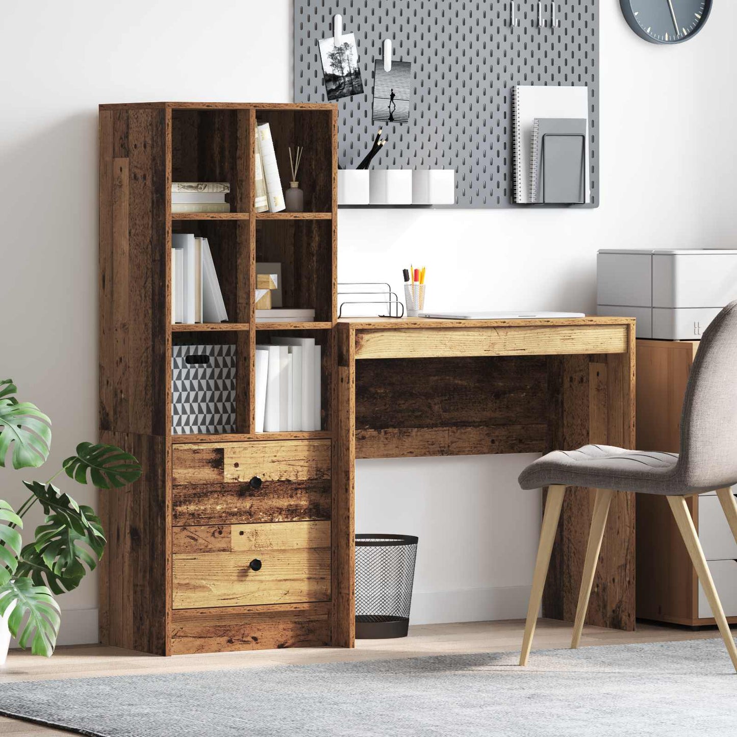 Bord Gammelt træ 125,5 x 40 x 127 cm 2 stk.