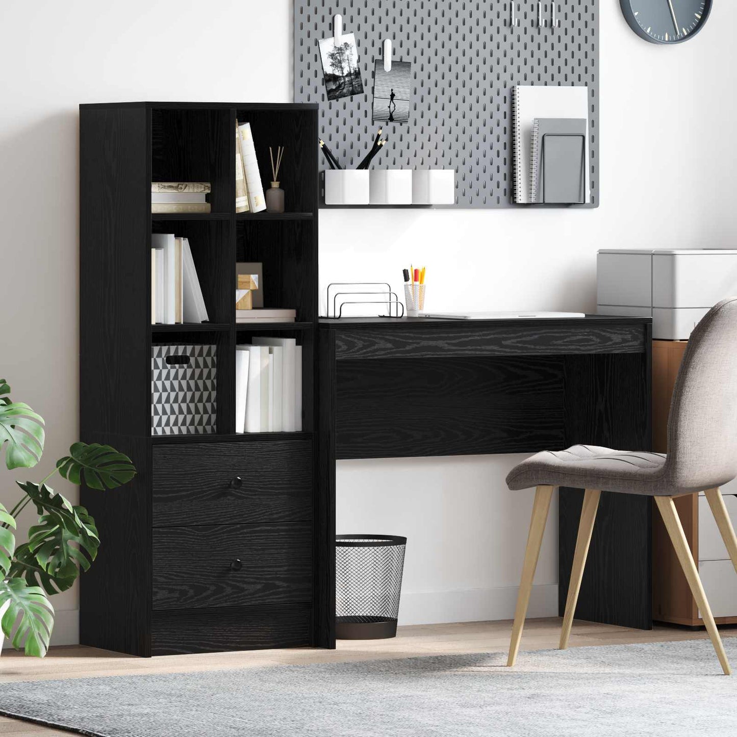 Bord Sort eg 135,5 x 40 x 127 cm 2 stk.