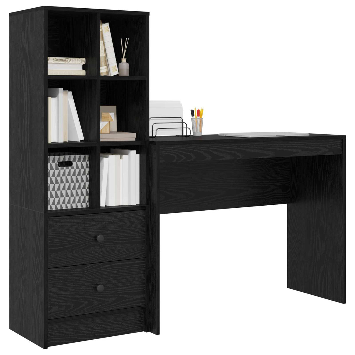 Bord Sort eg 145,5 x 40 x 127 cm 2 stk.