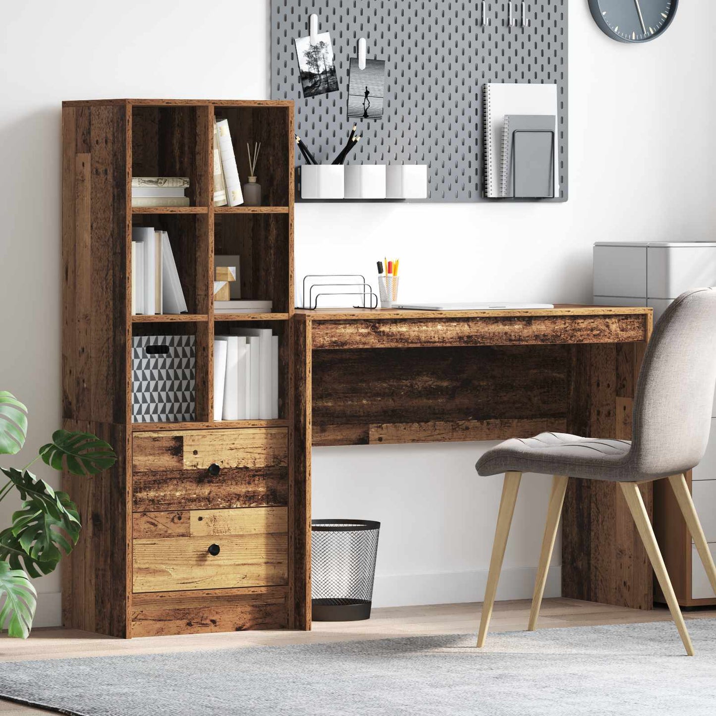 Bord Gammelt træ 145,5 x 40 x 127 cm 2 stk.