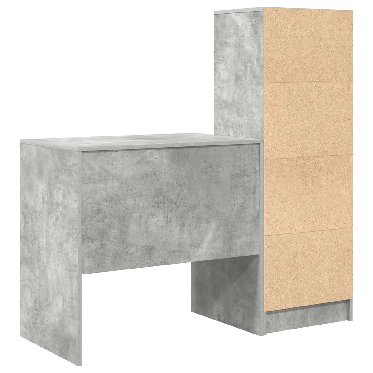 Bord Beton Grå 125,5 x 50 x 127 cm 2 stk.