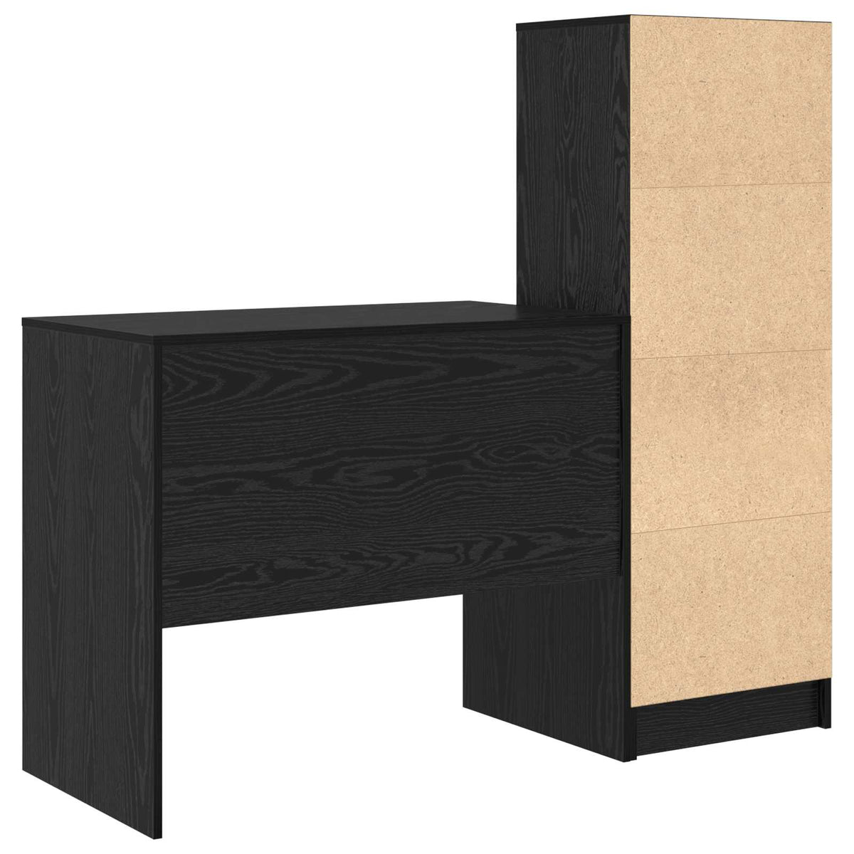 Bord Sort eg 135,5 x 50 x 127 cm 2 stk.
