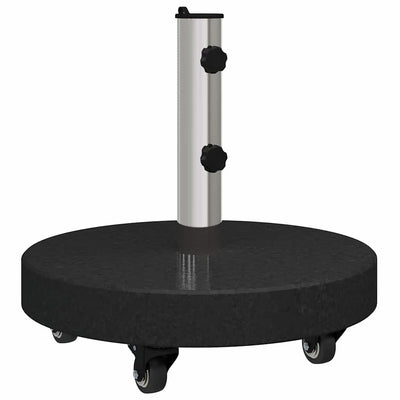 Parasolfod 30kg Sort Granit og Rustfrit Stål Rund