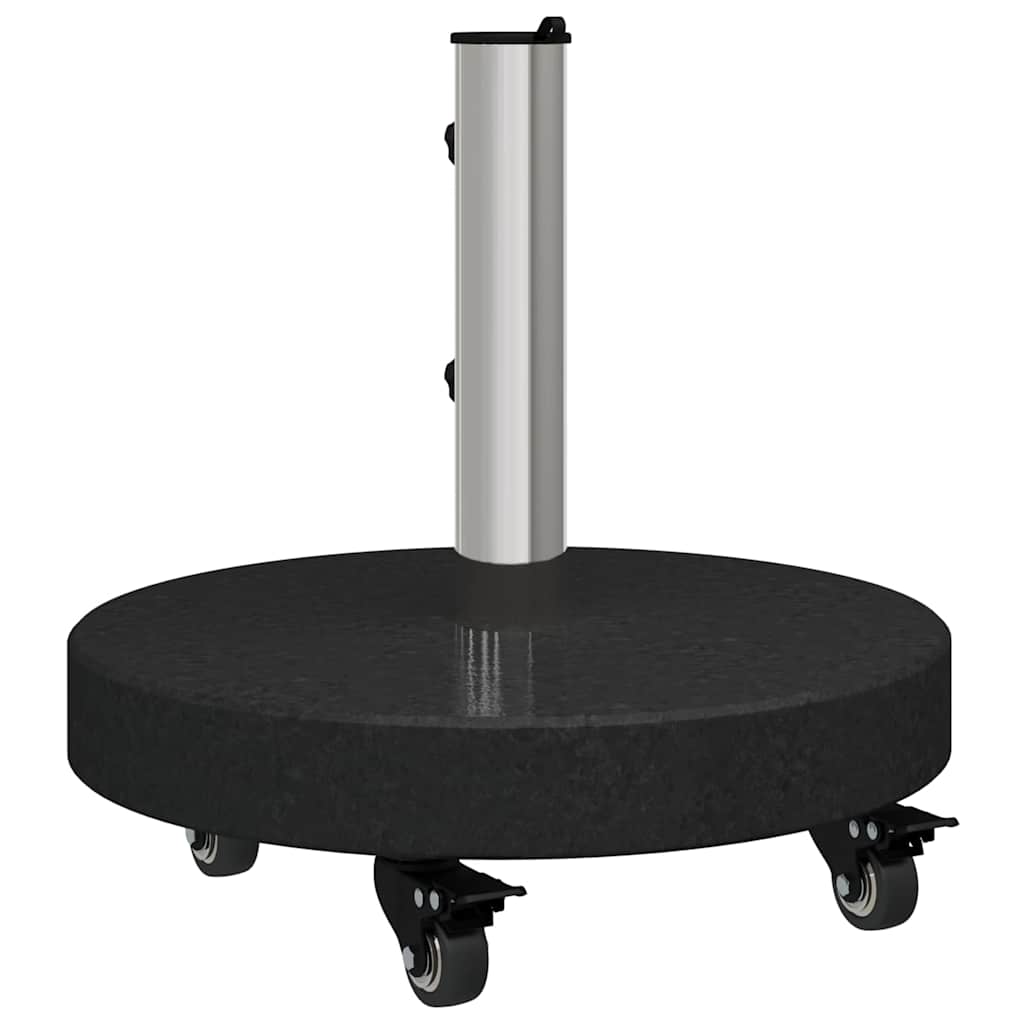 Parasolfod 30kg Sort Granit og Rustfrit Stål Rund