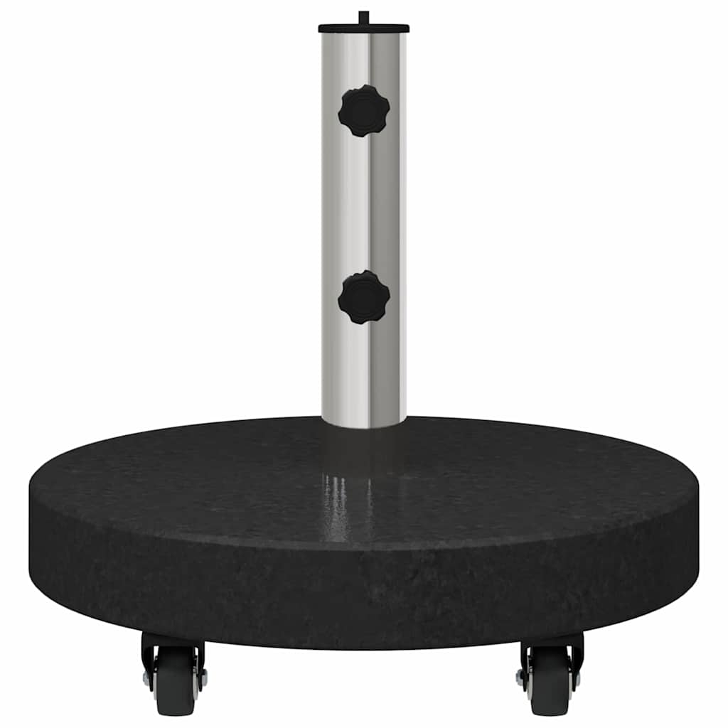 Parasolfod 30kg Sort Granit og Rustfrit Stål Rund