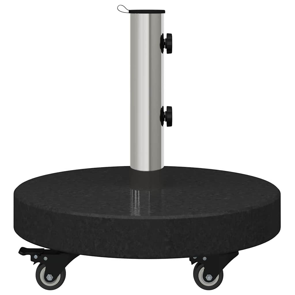 Parasolfod 30kg Sort Granit og Rustfrit Stål Rund
