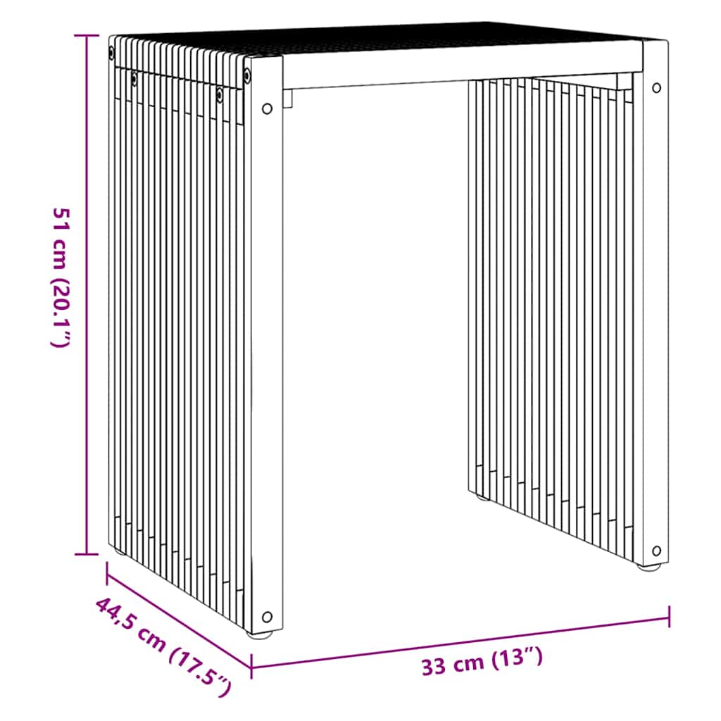 Have Side Bord 3 stk. Brun 33 x 44,5 x 51 cm Massiv Teaktræ