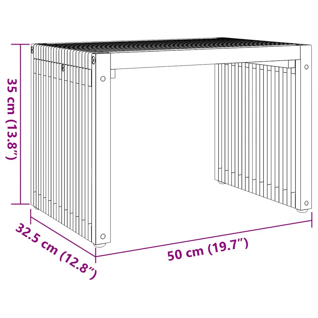 Have Side Bord Brun 50 x 32,5 x 35 cm Massiv Teaktræ