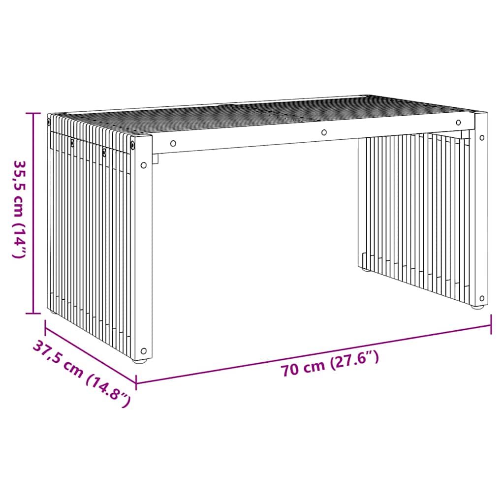 Have Side Bord Brun 70 x 37,5 x 35,5 cm Massiv Teaktræ
