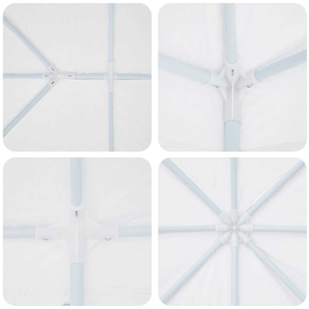 Party Tent Hvid 400 x 400 x 266 cm Polyethylen og stål