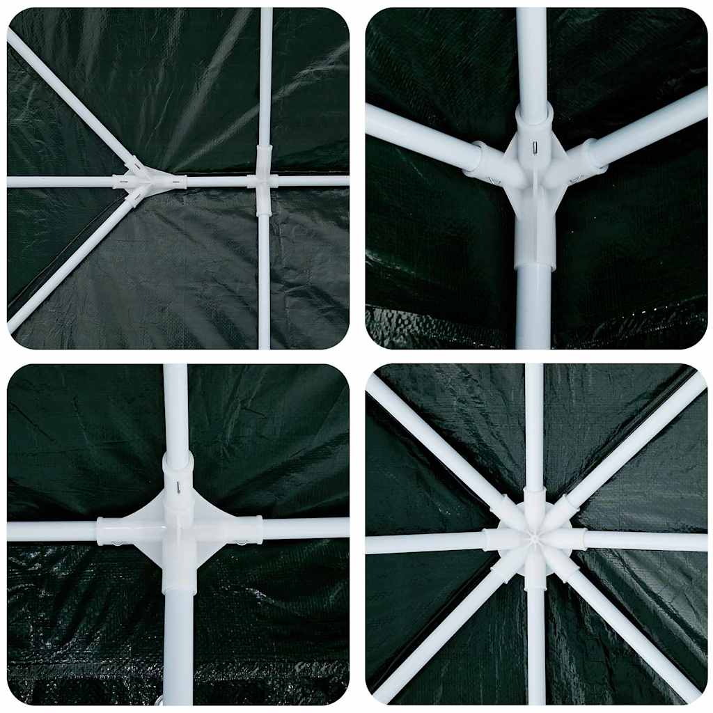 Party Tent Grøn 400 x 400 x 266 cm Polyethylen og stål