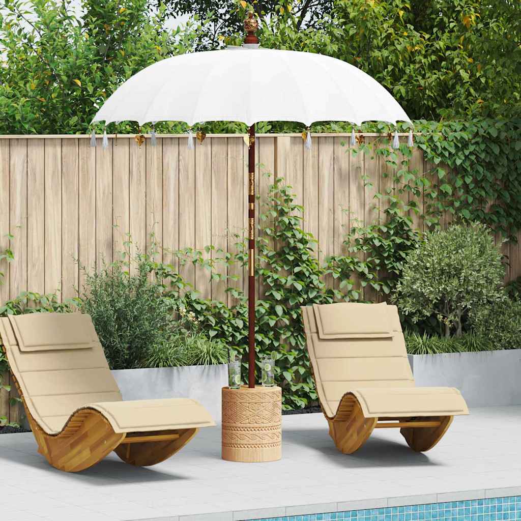 Balinesisk Parasol Creme 190 x 190 x 260 cm
