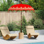 Balinesisk Parasol Rød 185 x 185 x 260 cm