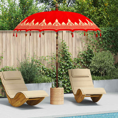Balinesisk Parasol Rød 215 x 215 x 260 cm