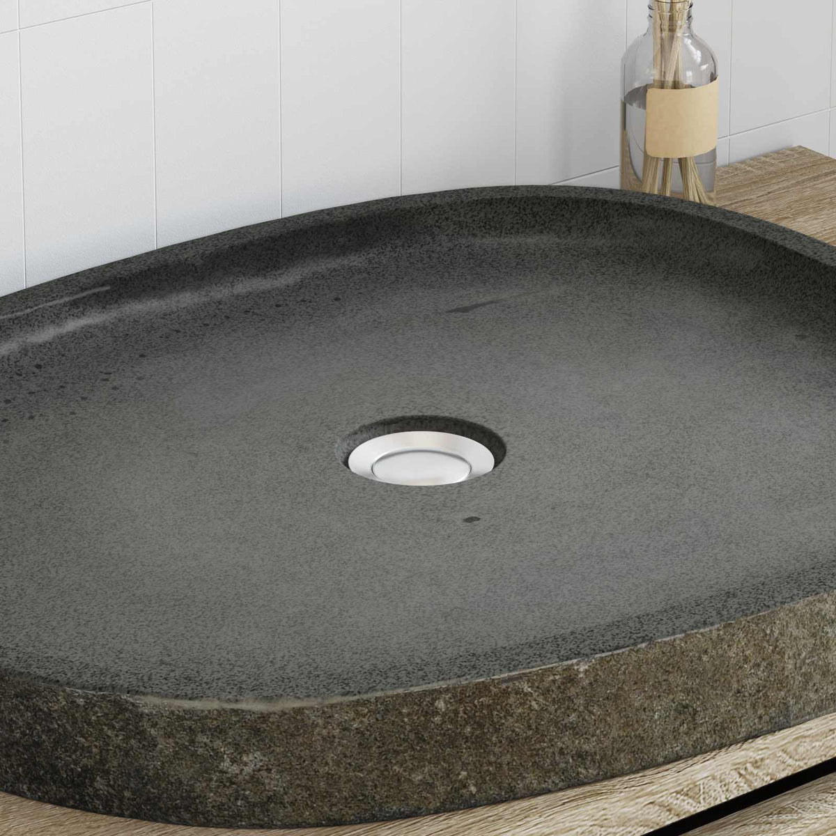 Vask Basin Grå 65 x 50 x 6 cm River Stone