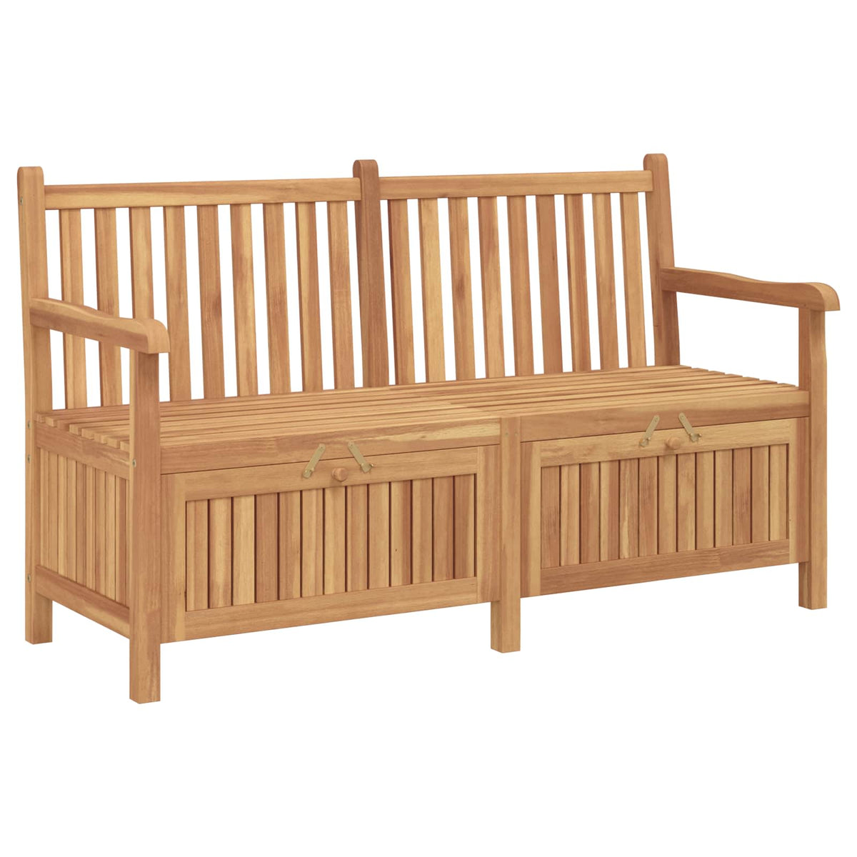 Havebænk med opbevaring med dør 150 x 60 x 90 cm Massiv Teaktræ
