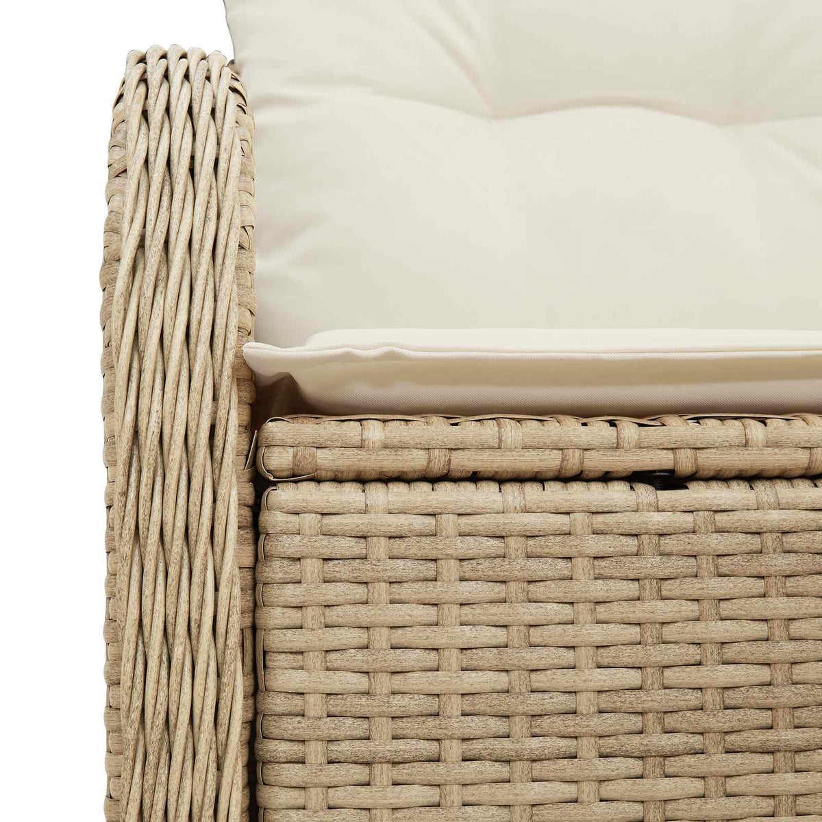 Havemøbelsofa med pude Beige 121 x 62 x 69cm polyrattan