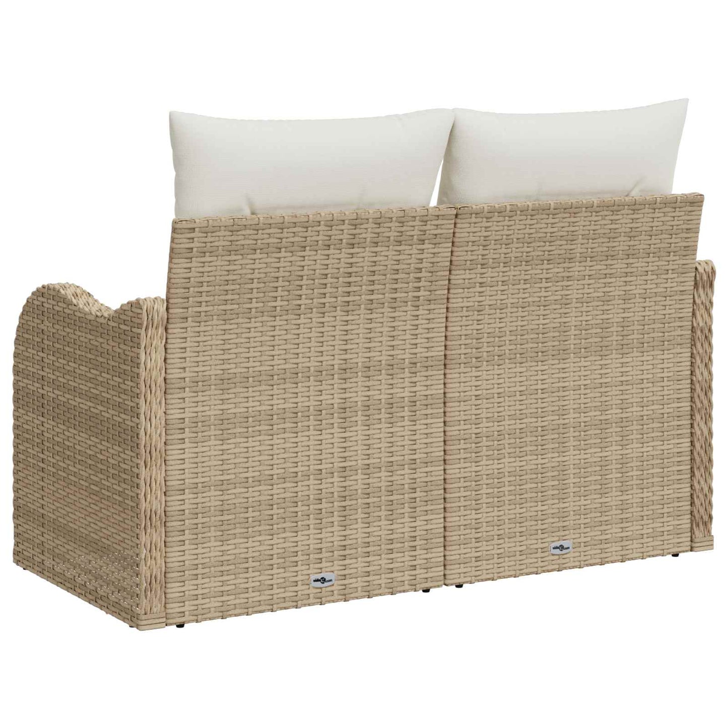 Havemøbelsofa med pude Beige 121 x 62 x 69cm polyrattan