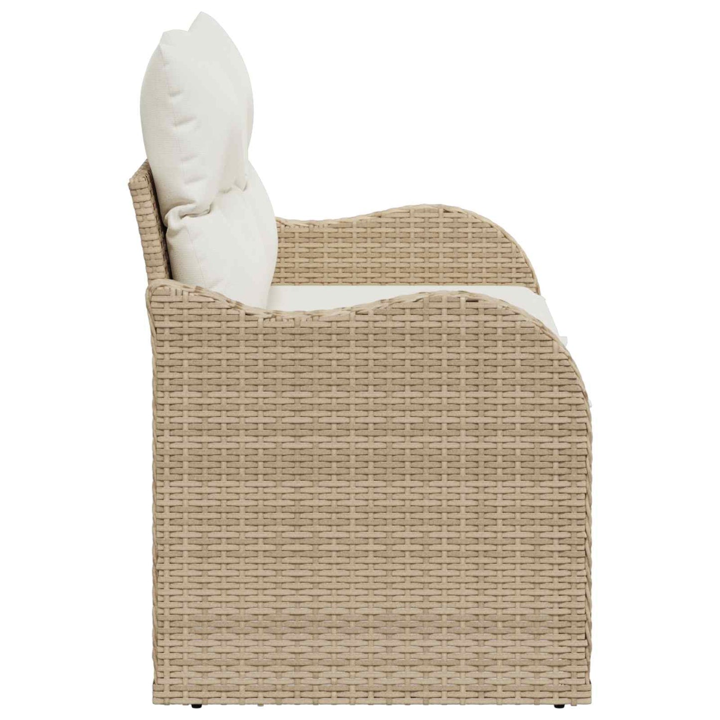 Havemøbelsofa med pude Beige 121 x 62 x 69cm polyrattan