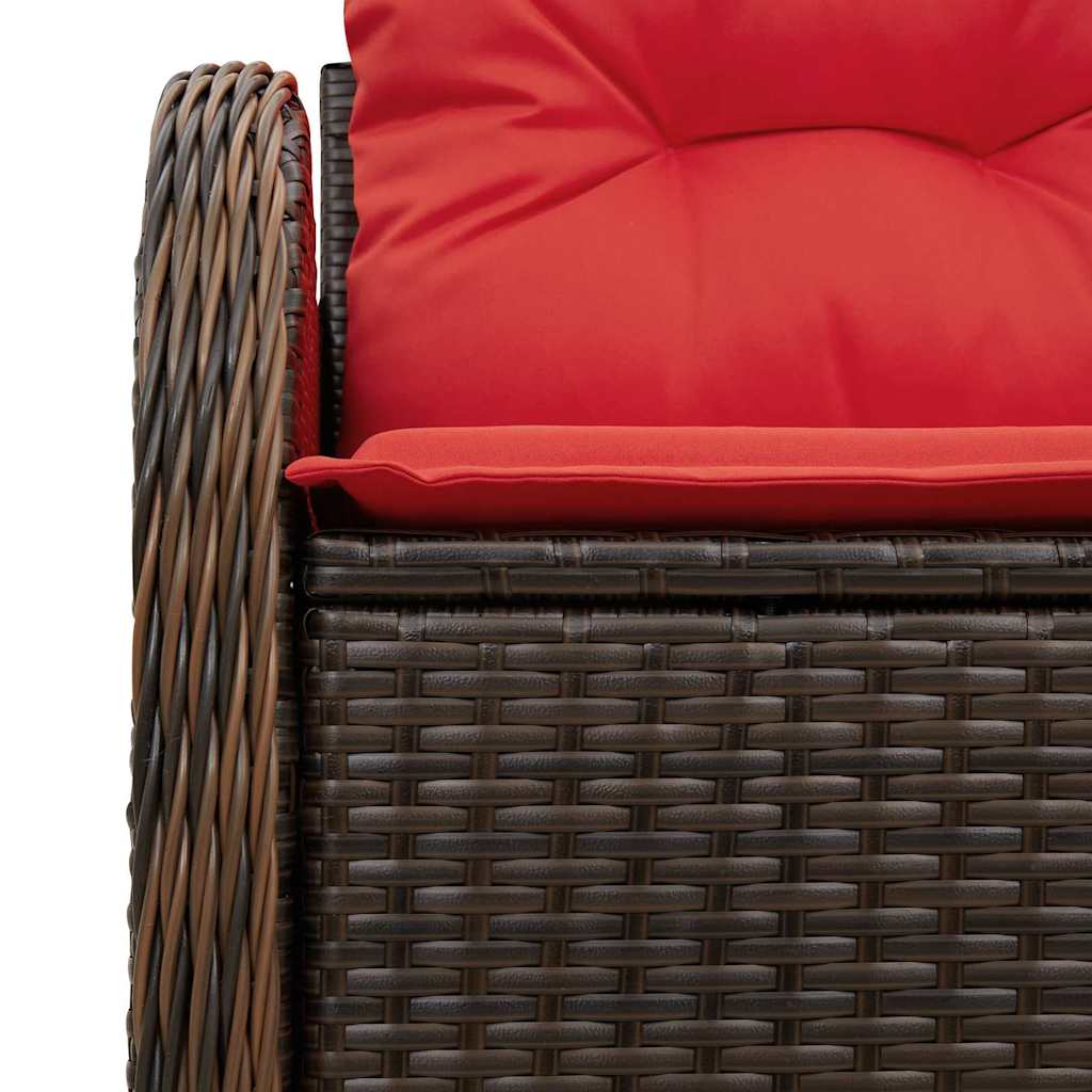 Havemøbelsofa med pude 121 x 62 x 69 cm polyrattan