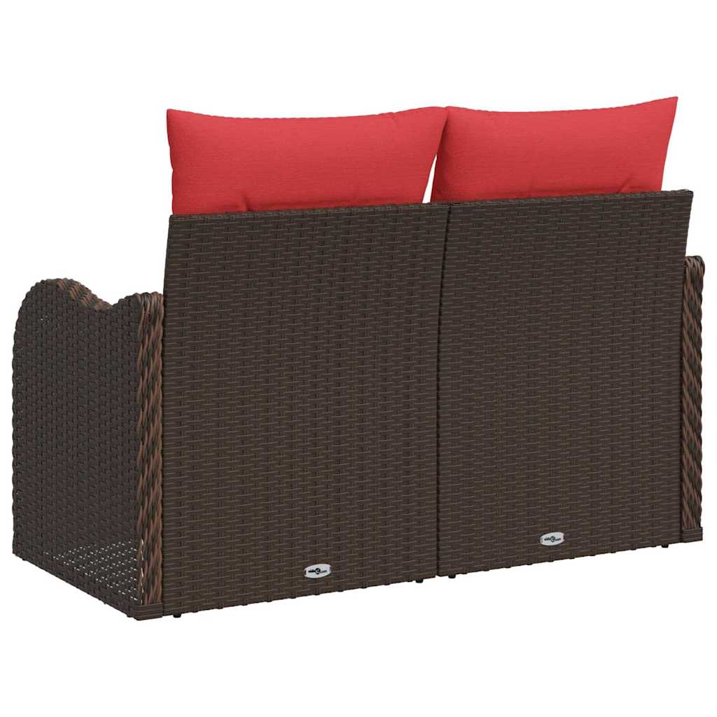 Havemøbelsofa med pude 121 x 62 x 69 cm polyrattan