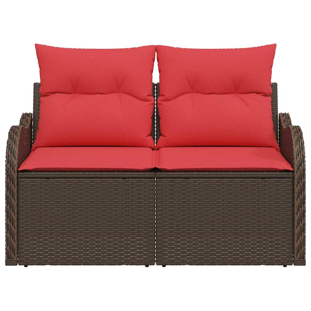 Havemøbelsofa med pude 121 x 62 x 69 cm polyrattan