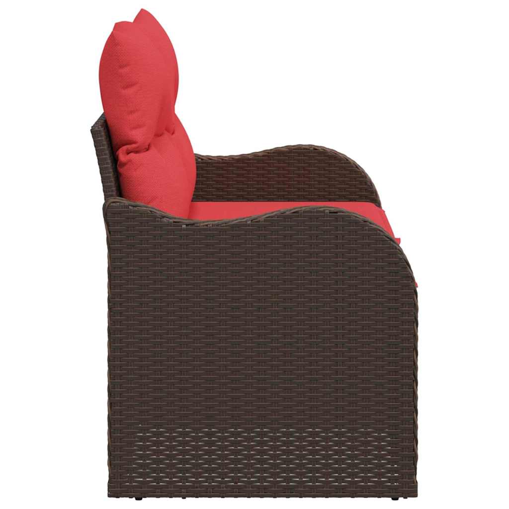 Havemøbelsofa med pude 121 x 62 x 69 cm polyrattan