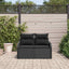 Havemøbelsofa med pude Sort 121 x 62 x 69cm polyrattan