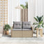 Havemøbelsofa med pude Beige 121 x 62 x 69cm polyrattan