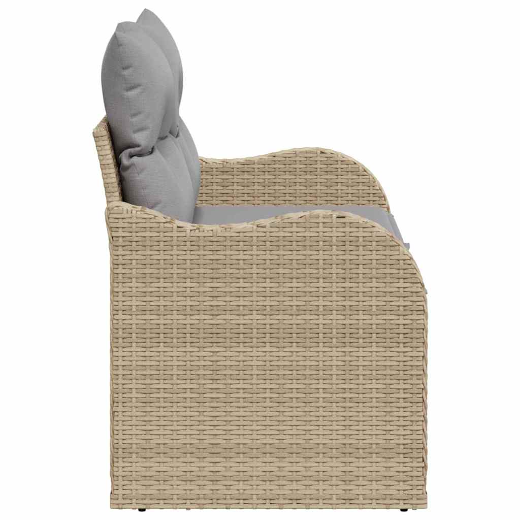 Havemøbelsofa med pude Beige 121 x 62 x 69cm polyrattan