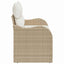 Havemøbelsofa med pude Beige 121 x 62 x 69cm polyrattan