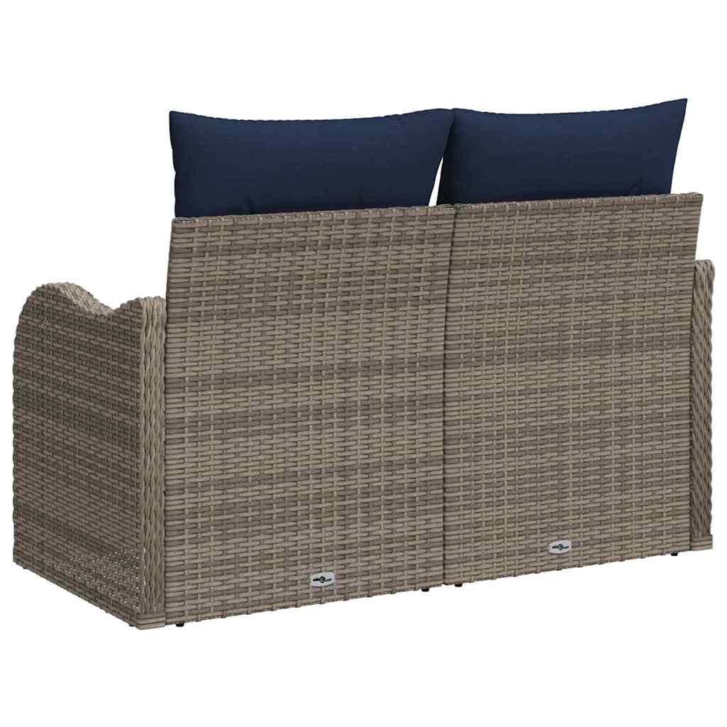Havemøbelsofa med pude 121 x 62 x 69 cm polyrattan