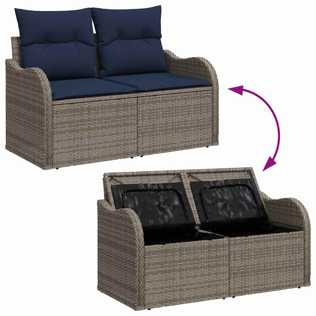 Havemøbelsofa med pude 121 x 62 x 69 cm polyrattan