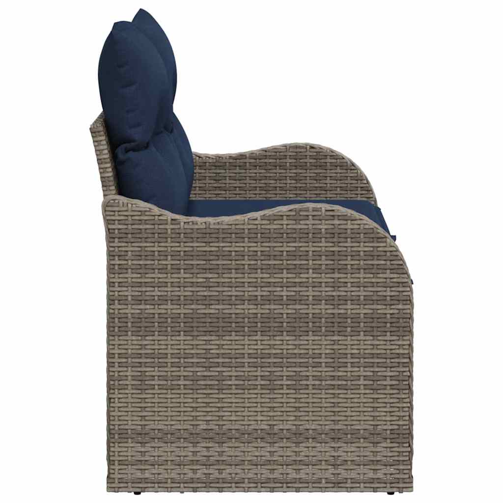 Havemøbelsofa med pude 121 x 62 x 69 cm polyrattan