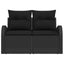 Havemøbelsofa med pude Sort 124 x 62 x 69cm polyrattan