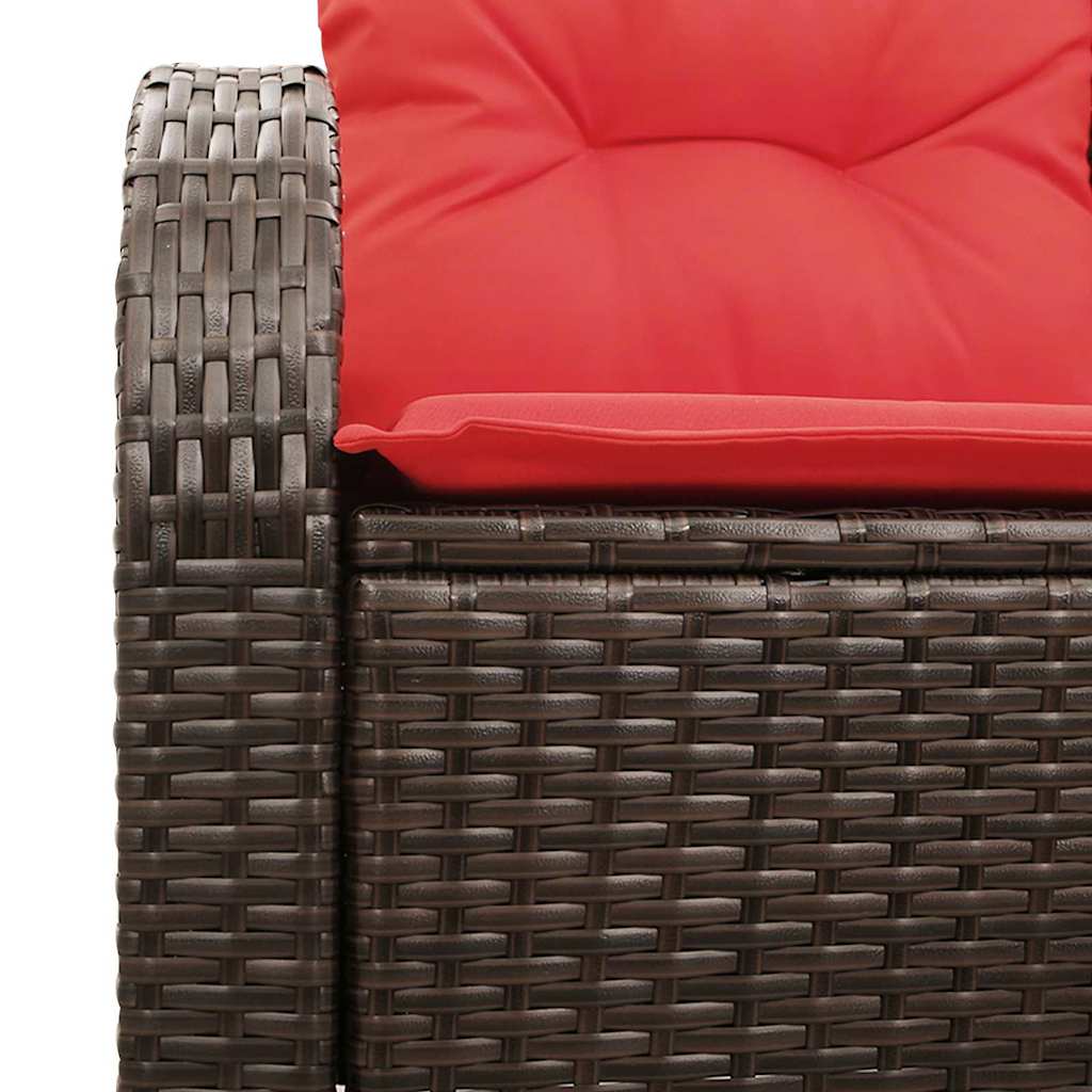 Havemøbelsofa Brun 124 x 62 x 85cm polyrattan