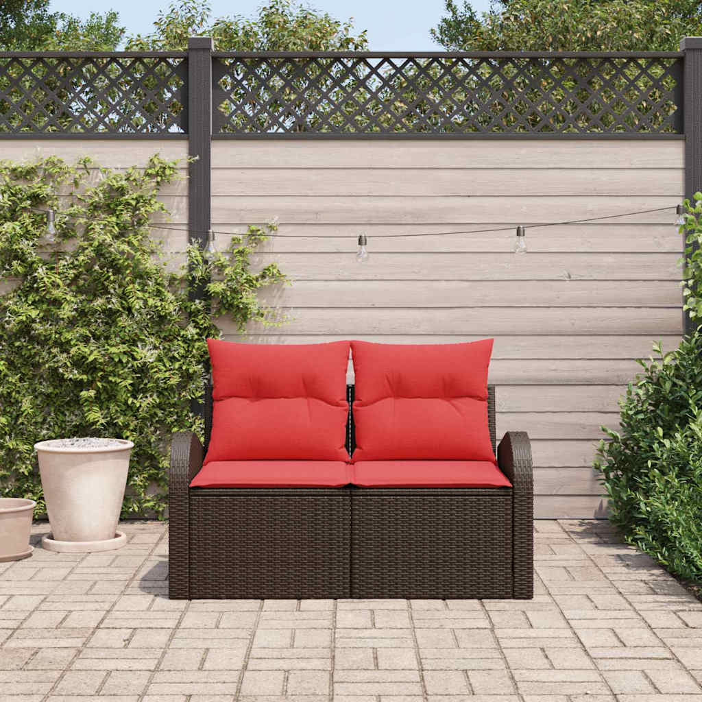 Havemøbelsofa Brun 124 x 62 x 85cm polyrattan