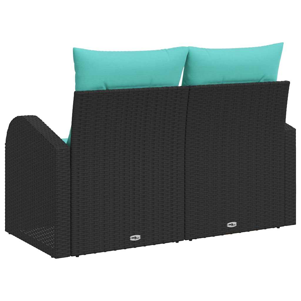 Havemøbelsofa Sort 124 x 62 x 85cm polyrattan