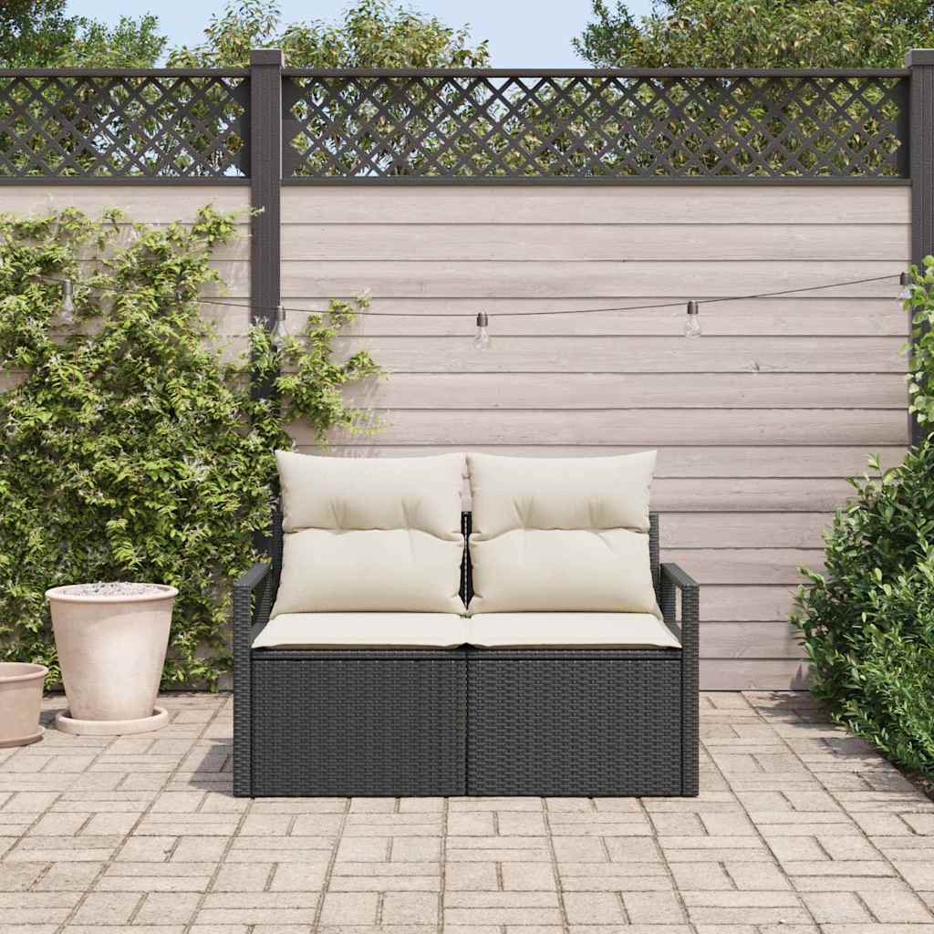 Havemøbelsofa med pude 120 x 62 x 69 cm polyrattan