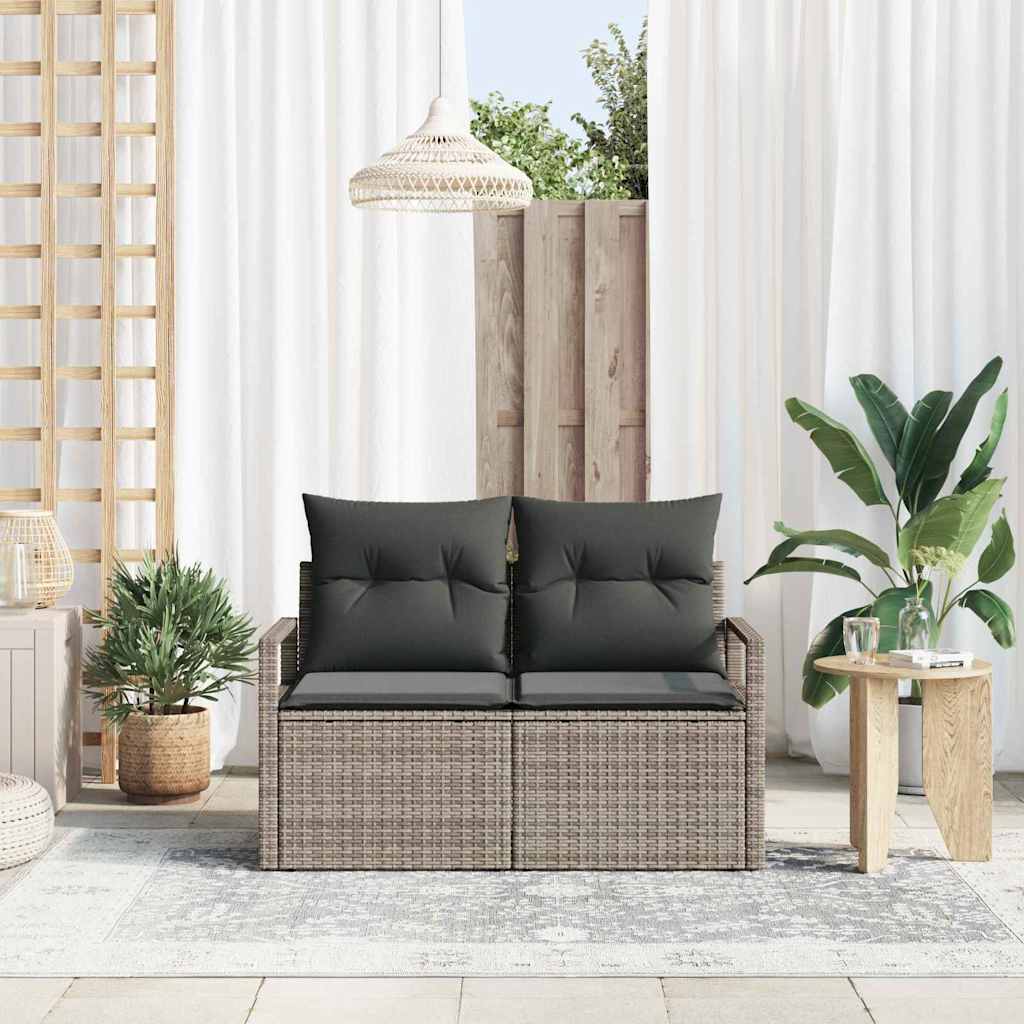Havemøbelsofa med pude 120 x 62 x 69 cm polyrattan