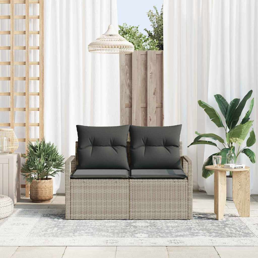 Havemøbelsofa med pude 120 x 62 x 69 cm polyrattan